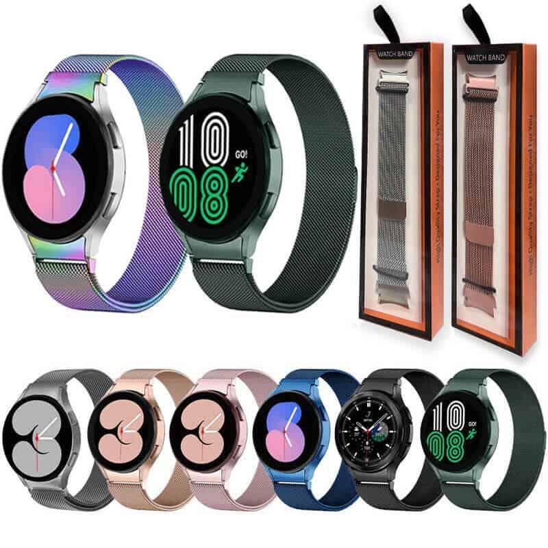 Samsung Galaxy Watch 7 FE 6 5 4 3 Pro Active 2 Gear S2 Stainless Steel Adjustable Milanese Strap Samsung Galaxy Watch 7 FE 6 5 4 3 Pro Active 2 Gear S2 Stainless Steel Adjustable Milanese Strap